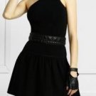 $298 New BCBG Max Azria One Shoulder Black Bandage Belted Party Power Dress S