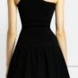 $298 New BCBG Max Azria One Shoulder  Black Bandage Belted Party Power Dress M