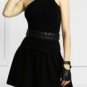 $298 New BCBG Max Azria One Shoulder  Black Bandage Belted Party Power Dress M
