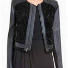 $498 New BCBG Max Azria Black "Bernice" Leather Motorcycle Coat Jacket M
