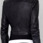 $498 New BCBG Max Azria Black "Bernice" Leather Motorcycle Coat Jacket M