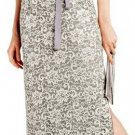 $368 New BCBG Max Azria "Nadir" Silver Lace Long Cocktail Party Dress NWT 4