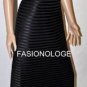 $468 New BCBG Max Azria Black Piped Satin Classic Fit Formal Long Dress Gown 4