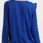 $148 New BCBG Max Azria "Elma" Blue Sapphire Cocktail Party Top NWT S