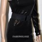 $208 New BCBG Sequin One Shoulder Belted Black Little Party Cocktail Dress S