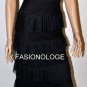 $898 New BCBG Max Azria Taffeta Lace Black Tiered Cocktail Long Dress Gown ~0~