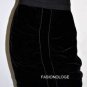 $188 New BCBG Max Azria Dark Black Rayon Silk Blend Velour Ruched Skirt 4