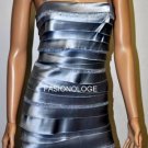 $398 New BCBG Max Azria Smoke Tiered Embellished Short Cocktail Party Dress 2P
