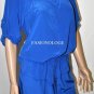 $258 New BCBG Max Azria Lark Spur Blue Drop Waist Silk Cocktail Party Dress M