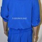 $258 New BCBG Max Azria Lark Spur Blue Drop Waist Silk Cocktail Party Dress M