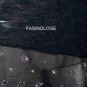 $238 New BCBG Max Azria BLack Bead Chiffon  Rayon Party Shirt Top M