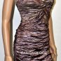 $360 New BCBG Max Azria Mauve Crinkled Satin Strapless Short Party Dress S