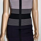 $258 New BCBG Max Azria Sexy Stripe Bandage Short Power Dress XS
