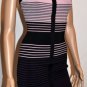 $258 New BCBG Max Azria Sexy Stripe Bandage Short Power Dress XS