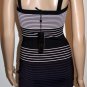 $258 New BCBG Max Azria Sexy Stripe Bandage Short Power Dress XS