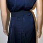 $358 New BCBG Max Azria Runway Embellished Silk Carbon Navy Blue Party Dress L