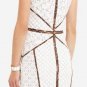 $268 New BCBG Max Azria "Andreea" White Eyelet Cocktail Party Dress NWT 12