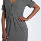 $178 New BCBG Max Azria 100% Wool Heather Grey Cocktail Sweater Dress NWT L