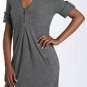 $178 New BCBG Max Azria 100% Wool Heather Grey Cocktail Sweater Dress NWT L