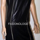 $288 New BCBG Max Azria "GRETA" Black  Lace Satin Party Dress L