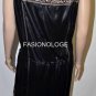 $288 New BCBG Max Azria "GRETA" Black  Lace Satin Party Dress L