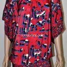 $198 New BCBG Max Azria Red Sangria Print Banded Jersey Party Dress S