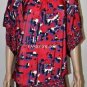 $198 New BCBG Max Azria Red Sangria Print Banded Jersey Party Dress S