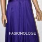 $298 New Max&Cleo by BCBG Strapless Deep Purplt Rosette Satin Long Dress Gown 2