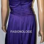 $298 New Max&Cleo by BCBG Strapless Deep Purplt Rosette Satin Long Dress Gown 2