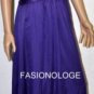 $298 New Max&Cleo by BCBG Strapless Deep Purplt Rosette Satin Long Dress Gown 2