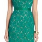 $248 New BCBG Max Azria "Alice" Ultra Green Lace Cocktail Party Dress 8