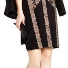 $268 New BCBG Max Azria "Raina" Black Lace Rayon Knit Cocktail Party Dress NWT S