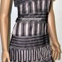 $348 New BCBG Max Azria "Rachel" Mauve Black Tiered Tulle Short Cocktail Dress 2
