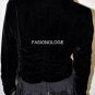 $318 New BCBG Max Azria Rayon Silk Knit Black Valour Top Jacket M