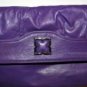 $278 New BCBG Max Azria Dark Violet Leather Fold Hand/Should Bag OS