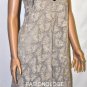 $978 New BCBG Max Azria Collection Embroidered Lace Mesh Mocha Cocktail Dress L