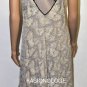 $978 New BCBG Max Azria Collection Embroidered Lace Mesh Mocha Cocktail Dress L
