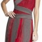 $598 New BCBG Max Azria Runway Pink Crimson Lace Tulle Cocktail Dress NWT 0