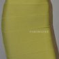 $138 New BCBG Max Azria "Simone" Bright Lime Yellow Bandage Power Skirt NWT XS