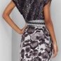 $398 New BCBG Max Azria Light Dove 100% Silk Draped Wrap Party Dress 10