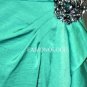 $398 New BCBG Max Azria Strapless Green Jewel Brooch Short Cocktail Dress 8P