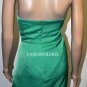 $398 New BCBG Max Azria Strapless Green Jewel Brooch Short Cocktail Dress 8P