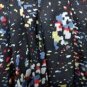 $178 New BCBG Multi Silk Flutter Sleeve Party Dress S