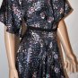 $178 New BCBG Multi Silk Flutter Sleeve Party Dress S