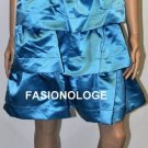 $198 New BCBG Breeze Tiered Satin Embellished Cocktail Dress 10