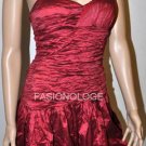 $348 New BCBG One Shoulder Crinkled Cocktail Dress 4