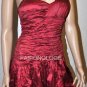 $348 New BCBG One Shoulder Crinkled Cocktail Dress 4