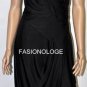 $318 New BCBG Max Azria Black Beaded Acetate Cocktail Dress L
