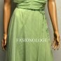$348 New BCBG Max Azria Light Green Sequin Tulle Halter Cocktail Party Dress M
