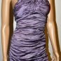 $368 New BCBG Max Azria Crinkled Satin Purple Short Cocktail Dress 10